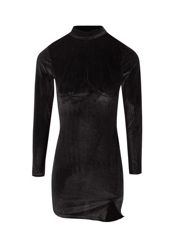 Чорна кежуал сукня сукня-водолазка Glamorous однотонна