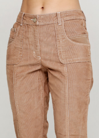 Бежевые кэжуал демисезонные прямые брюки Biba