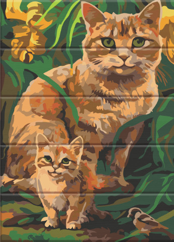 Картина за номерами на дереві "Руді котики" 30*40 см ArtStory (252265740)