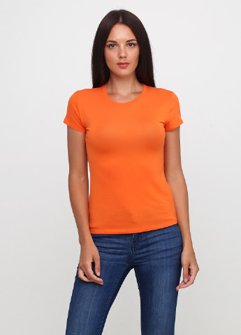 Оранжевая летняя футболка Zara