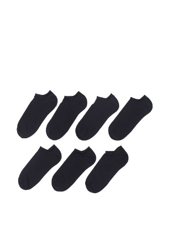 Носки (7 пар) H&M однотонные чёрные повседневные