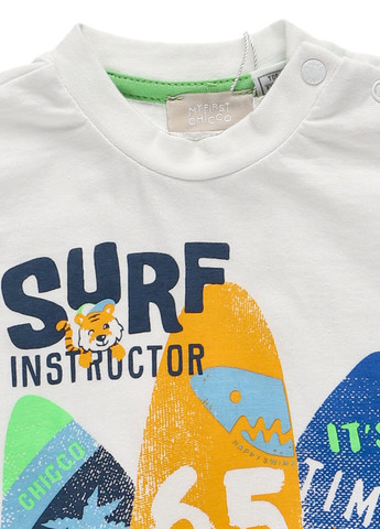 Белая летняя футболка Chicco