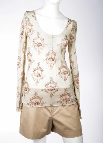 Комбинированная демисезонная блуза Ralph Lauren
