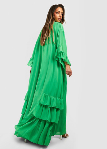 Кислотно-зелена святковий сукня оверсайз Boohoo однотонна
