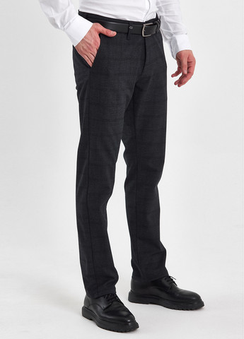 Темно-серые классические демисезонные классические брюки Trend Collection