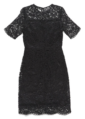 Черное коктейльное платье футляр Kiomi однотонное