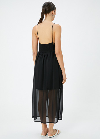 Чорна кежуал сукня сукня-майка KOTON однотонна