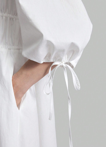 Белое праздничный, кэжуал платье а-силуэт SHEIN однотонное