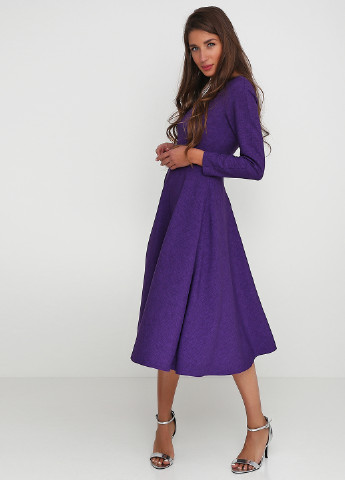 Фиолетовое кэжуал платье клеш Jhiva меланжевое