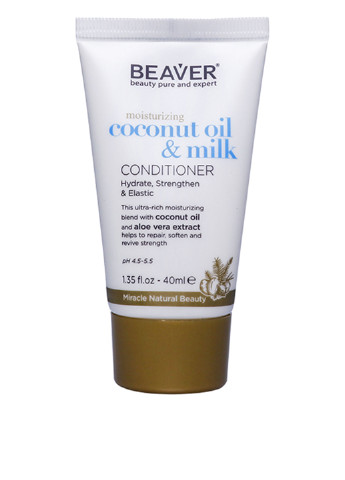 Кондиціонер для волосся розгладжує з кокосовим маслом, 40 мл Beaver Professional (135423709)