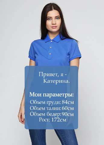Синяя женская футболка-поло Ralph Lauren