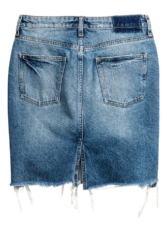 Синяя джинсовая юбка H&M мини