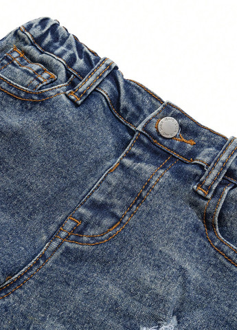 Темно-синие демисезонные зауженные джинсы SHEIN