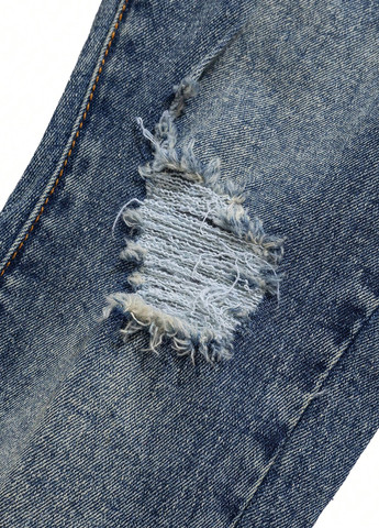 Темно-синие демисезонные зауженные джинсы SHEIN