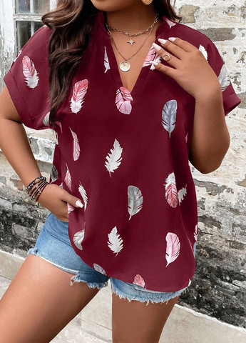 Бордова блуза SHEIN