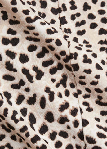 Світло-бежева кежуал сукня кльош H&M з тваринним принтом