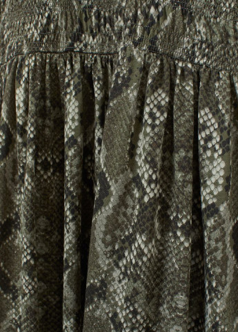 Оливковое (хаки) кэжуал платье H&M змеиный