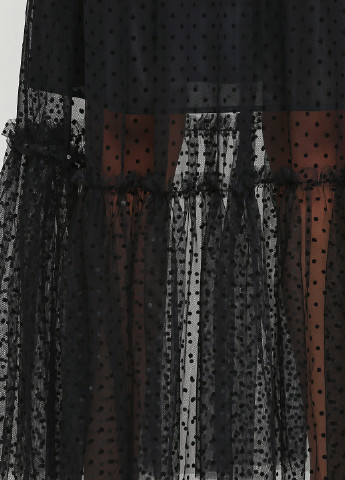 Черное коктейльное платье а-силуэт My Caramele фактурное