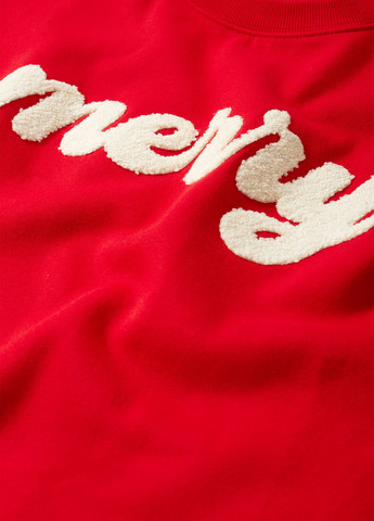 Червоний світшот C&A однотонний флокування (353313777)