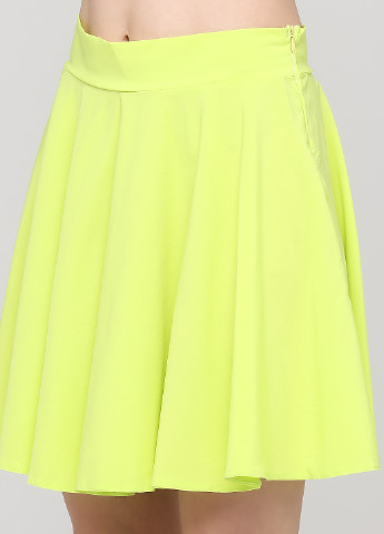 Светло-желтая кэжуал однотонная юбка NikTan клешированная-солнце