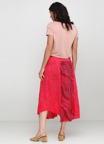 Красная кэжуал с абстрактным узором юбка Fashion