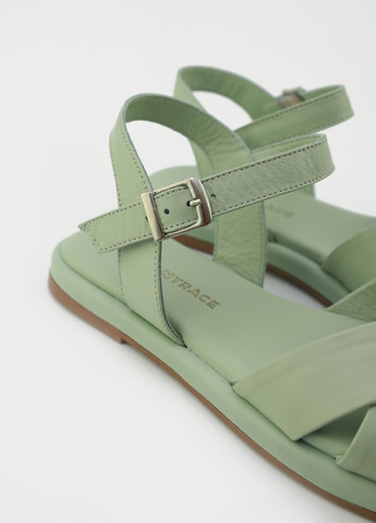 Светло-зеленые босоножки URBAN TRACE с ремешком с пряжкой