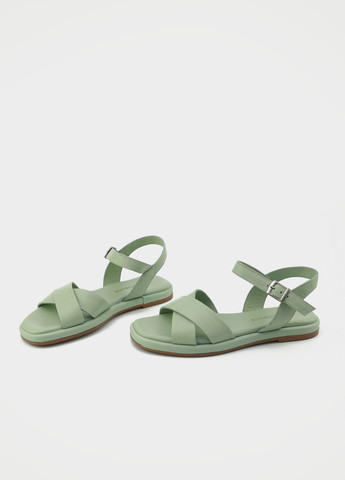 Светло-зеленые босоножки URBAN TRACE с ремешком с пряжкой