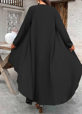 Черный летний комплект (платье, накидка) SHEIN