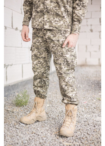 Оливковый (хаки) демисезонный мужской армейский летний костюм для всу (зсу) tactical тактическая форма пиксель светлый 52 размер 7070 No Brand