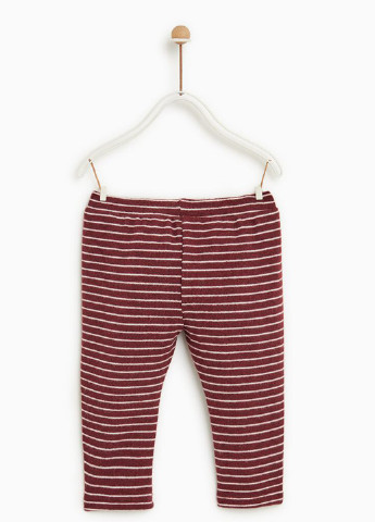 Бордовые кэжуал демисезонные зауженные брюки Zara Kids
