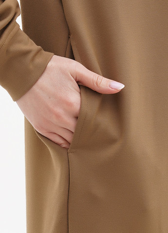 Світло-коричнева кежуал сукня сукня-худі S.Oliver однотонна