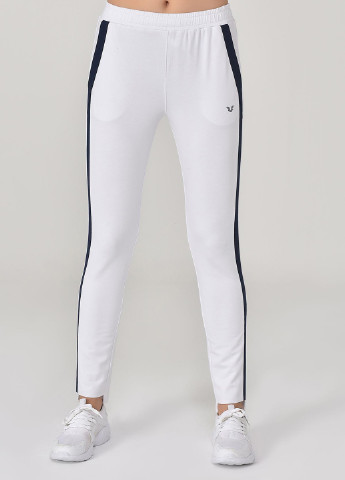 Белые спортивные демисезонные зауженные брюки Bilcee