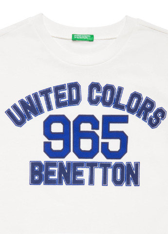 Молочная летняя футболка United Colors of Benetton