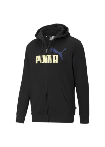 Чорна демісезонна толстовка essentials+ two-tone full-zip men’s hoodie Puma