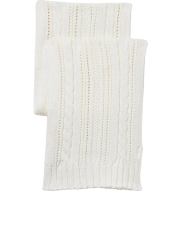 Белый зимний комплект (шапка, шарф) DKNY