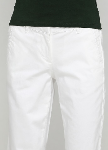 Белые кэжуал демисезонные прямые брюки Colours