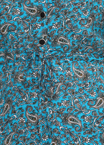 Блакитна кежуал сукня Bon Voyage з орнаментом