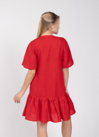 Красное кэжуал платье ariel red а-силуэт Feel and Fly однотонное
