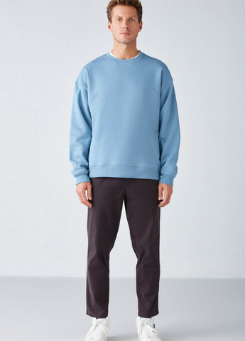 Блакитний світшот Grimelange однотонний без декору (328720263)