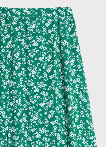 Зеленая кэжуал цветочной расцветки юбка KASTA design а-силуэта (трапеция)