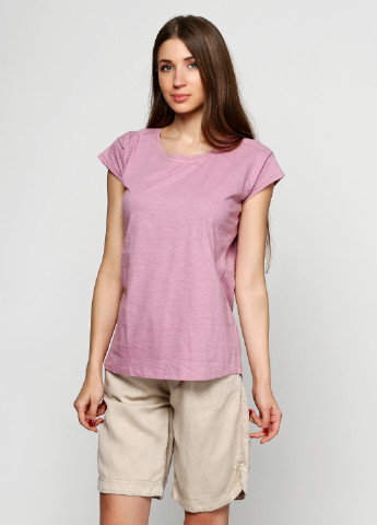 Розово-лиловая летняя футболка Minus