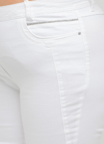 Белые демисезонные зауженные джинсы Long Island