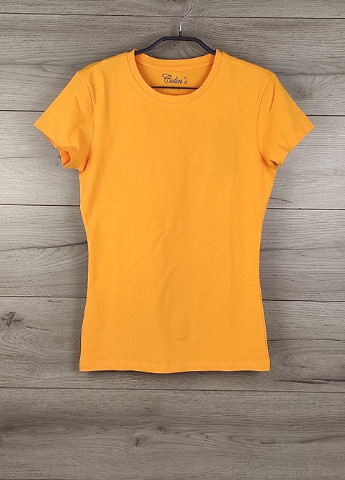 Оранжевая летняя футболка с коротким рукавом Colin's