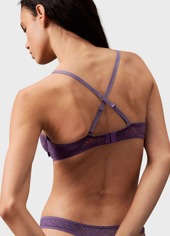 Тёмно-фиолетовый корбей бюстгальтер Calvin Klein с косточками полиамид