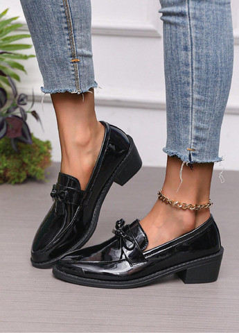 SHEIN Туфлі лофери чорний з штучна шкіра, китай — демісезон (347152702)