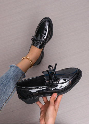 SHEIN Туфлі лофери чорний з штучна шкіра, китай — демісезон (347152702)