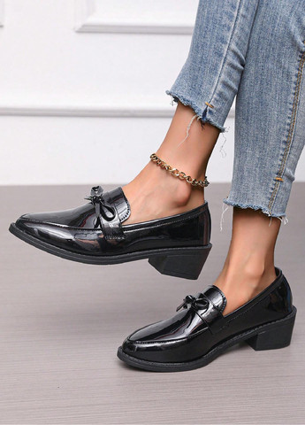 SHEIN Туфлі лофери чорний з штучна шкіра, китай — демісезон (347152702)