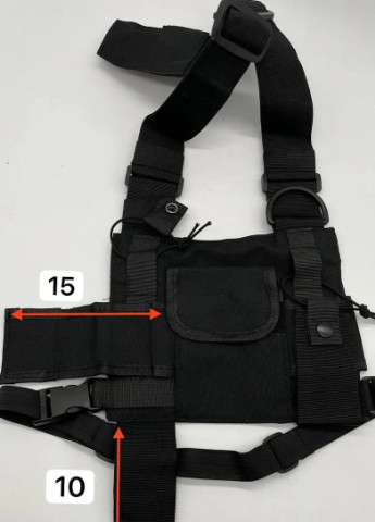 Нагрудная сумка HGUL+BAG бронежилет 00653 черная No Brand (253384187)