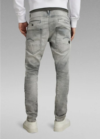 Светло-серые демисезонные зауженные джинсы G-Star Raw