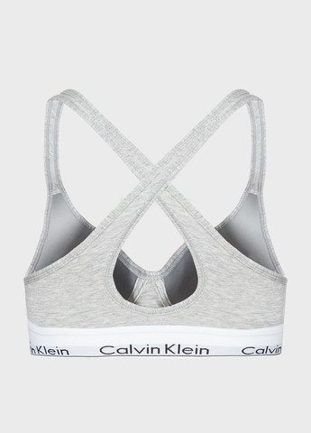 Серый топ бюстгальтер Calvin Klein без косточек хлопок